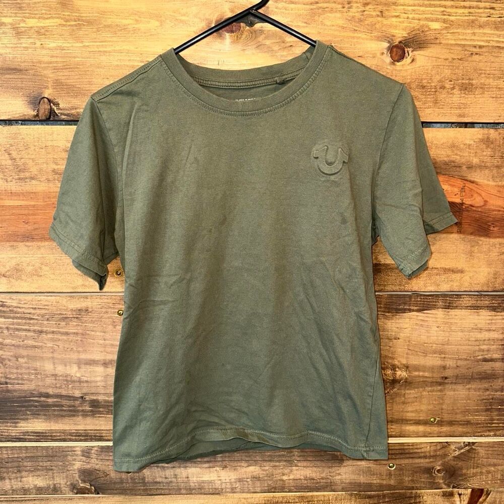 True-religion Men's Green and Khaki T-shirt